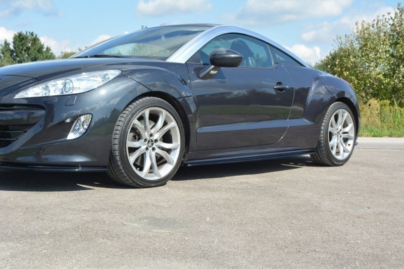 Seitenschweller Ansatz für PEUGEOT RCZ schwarz Hochglanz