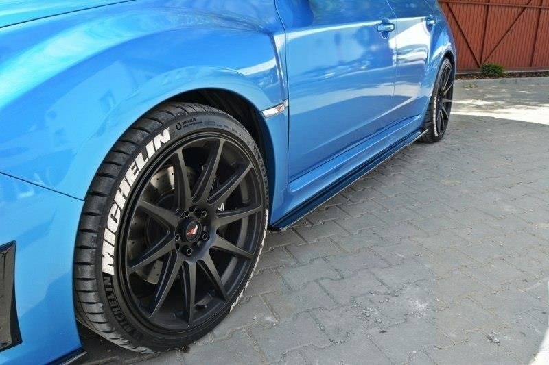 Seitenschweller Ansatz für Subaru Impreza WRX STI 2009-2011 schwarz Hochglanz