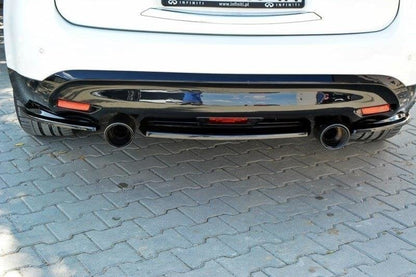 Heck Ansatz Flaps Diffusor für INFINITI QX70 schwarz Hochglanz