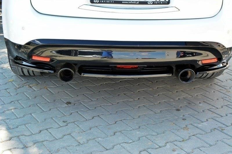Heck Ansatz Flaps Diffusor für INFINITI QX70 Carbon Look