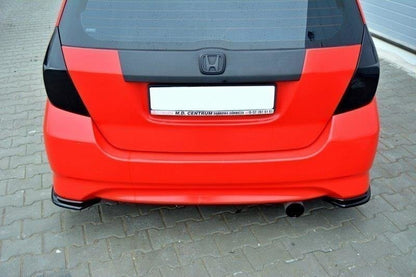 Heck Ansatz Flaps Diffusor für HONDA JAZZ MK1 schwarz Hochglanz