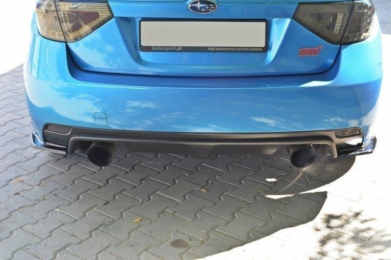 Heck Ansatz Flaps Diffusor für Subaru Impreza WRX STI 2009-2011 schwarz matt