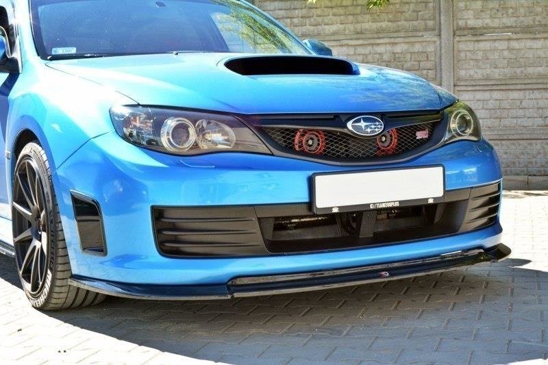 Front Ansatz für v.2 Subaru Impreza WRX STI 2009-2011 schwarz Hochglanz