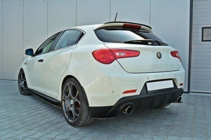 Heck Ansatz Flaps Diffusor für ALFA ROMEO GIULIETTA Zender Carbon Look