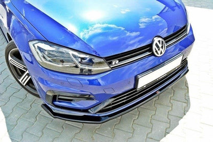 Front Ansatz V.2 für VW Golf 7 R / R-Line Facelift schwarz Hochglanz