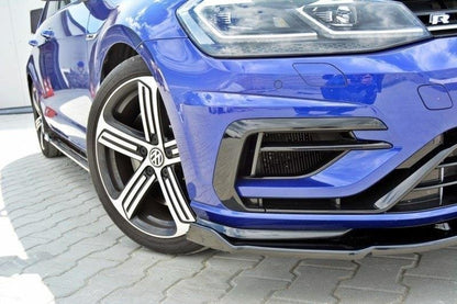 Front Ansatz V.1 für VW Golf 7 R / R-Line Facelift schwarz Hochglanz