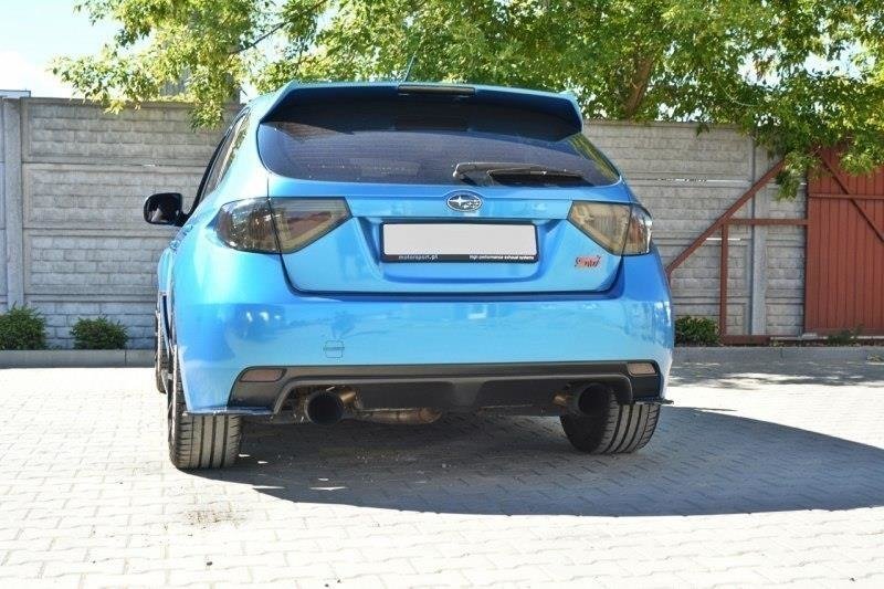 Heck Ansatz Flaps Diffusor für Subaru Impreza WRX STI 2009-2011 schwarz Hochglanz