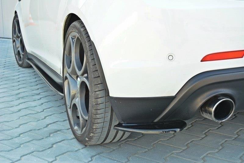 Heck Ansatz Flaps Diffusor für ALFA ROMEO GIULIETTA Zender schwarz matt