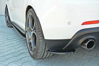 Heck Ansatz Flaps Diffusor für ALFA ROMEO GIULIETTA Zender schwarz Hochglanz