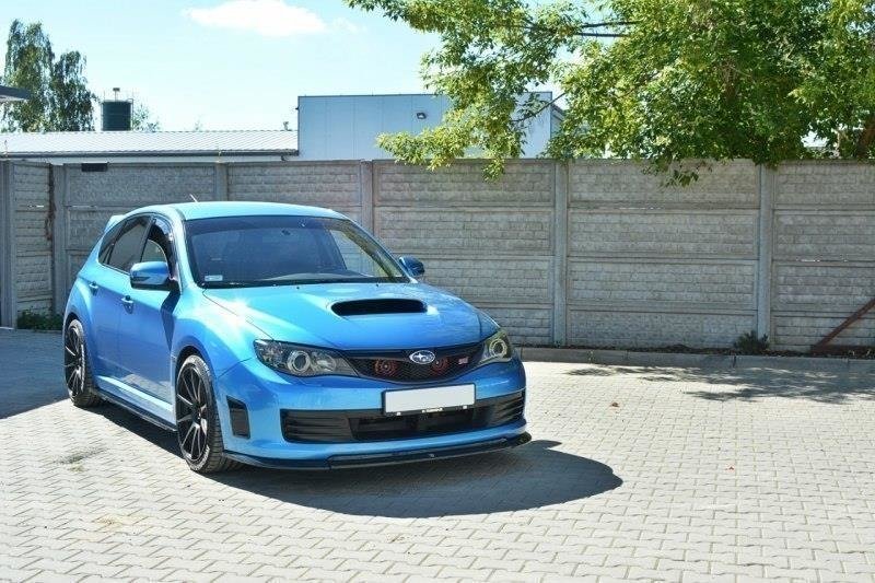 Front Ansatz für v.2 Subaru Impreza WRX STI 2009-2011 schwarz Hochglanz
