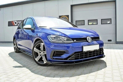 Front Ansatz V.1 für VW Golf 7 R / R-Line Facelift schwarz matt