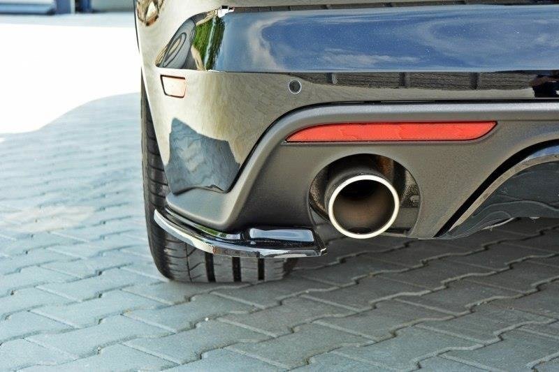 Heck Ansatz Flaps Diffusor für FORD MUSTANG MK6 GT Carbon Look