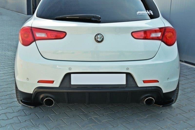 Heck Ansatz Flaps Diffusor für ALFA ROMEO GIULIETTA Zender Carbon Look