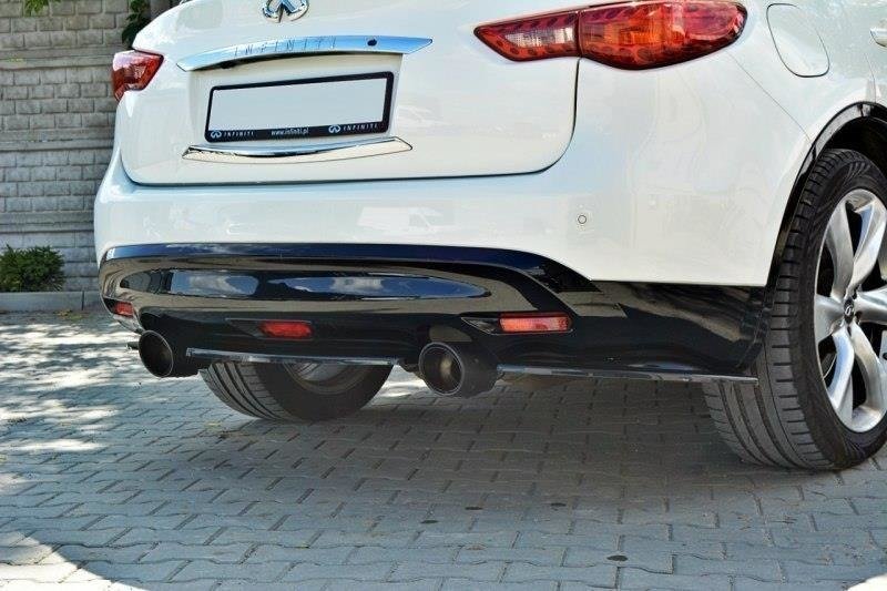 Heck Ansatz Flaps Diffusor für INFINITI QX70 schwarz matt