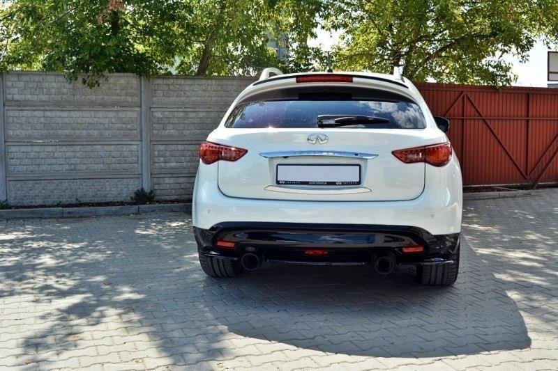 Mittlerer Diffusor Heck Ansatz für INFINITI QX70 schwarz matt