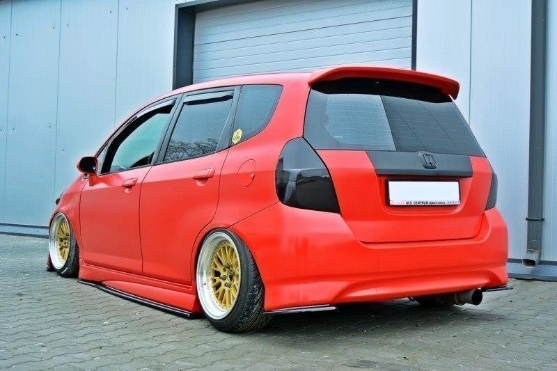 Heck Ansatz Flaps Diffusor für HONDA JAZZ MK1 schwarz matt