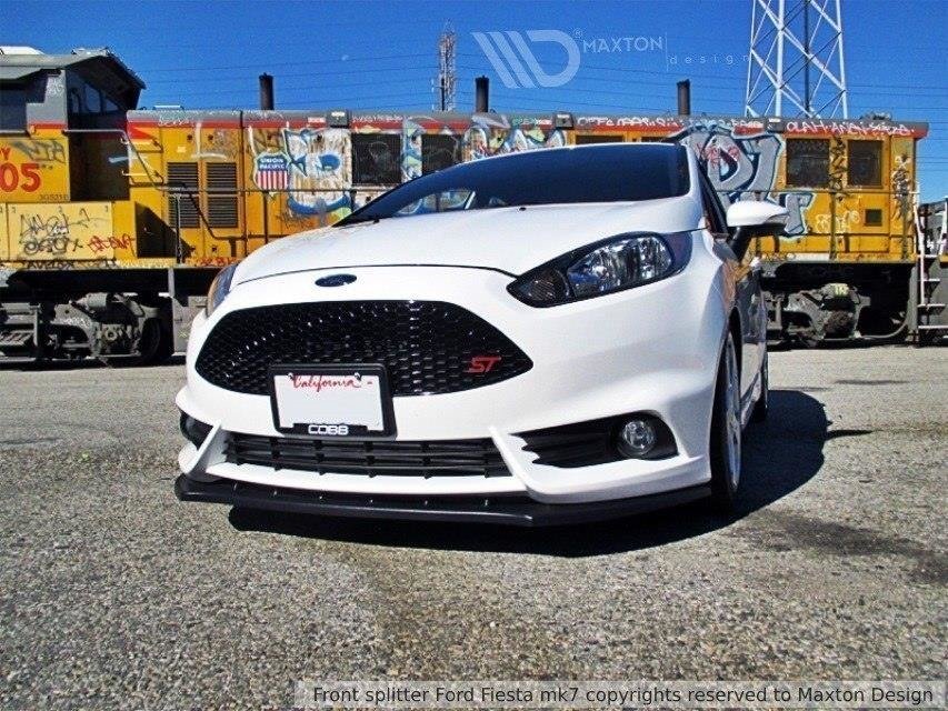 Front Ansatz V.1 für Ford Fiesta ST Mk7 FL schwarz Hochglanz