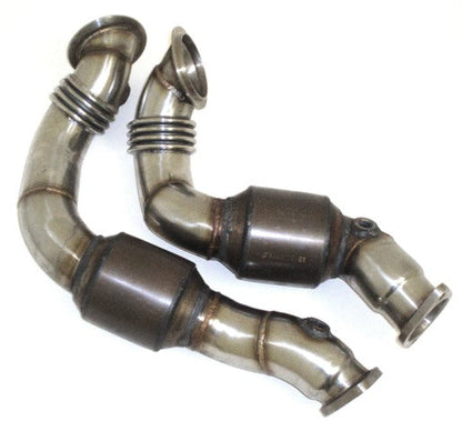 2x70mm Downpipe-Satz mit 200 Zellen HJS Sport-Kat. Edelstahl