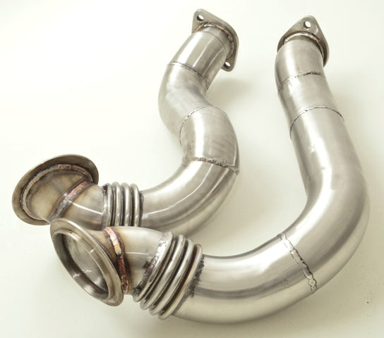 2x70mm Downpipe-Satz ohne 200 Zellen Sport-Kat. Edelstahl