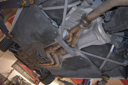 2x70mm Downpipe mit 200 Zellen Sport-Kat. Edelstahl