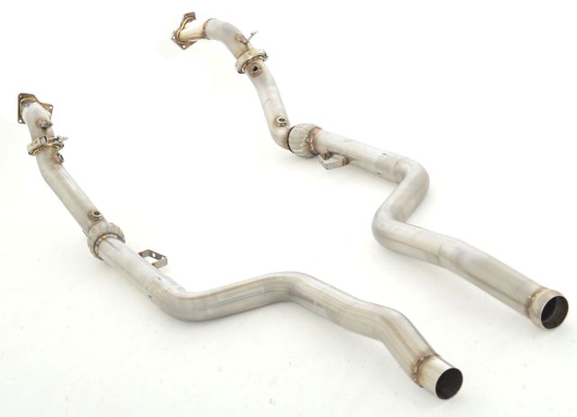 2x 70mm Downpipe Edelstahl
