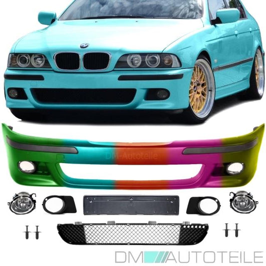 Sport Stoßstange vorne ohne PDC/SRA LACKIERT + Nebel Set passt für BMW E39 +ABE