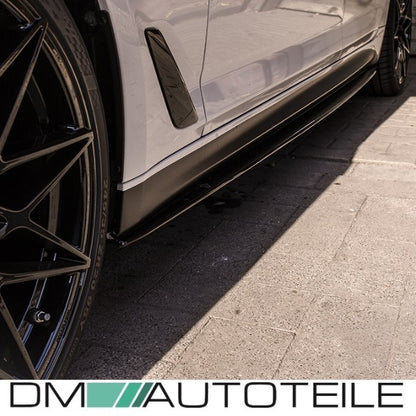 Sport-Performance Seitenschweller Schwarz +Folie Ansätze passt für BMW G30 G31 M