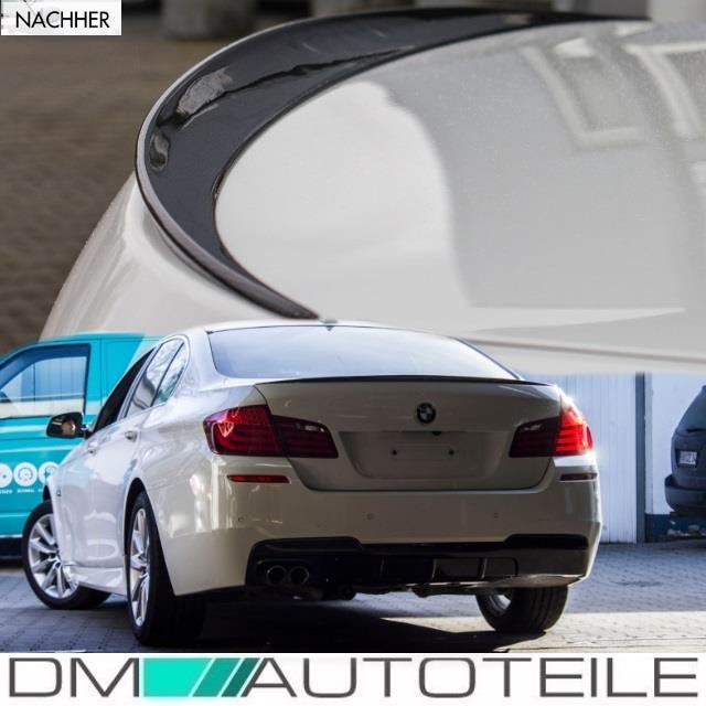 Heckspoiler Heckspoilerlippe LACKIERT schwarz hochglanz + 3M passend für BMW 5er F10 alle Modelle