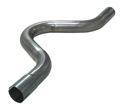 2" 650mm Achsrohrbogen mit Muffe aluminierter Stahl