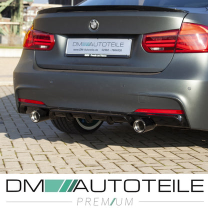 Heckdiffusor hinten Sport-Performance Diffusor schwarz glänzend passend für BMW 3er F30 F31 Motor 335i+340 mit ABE