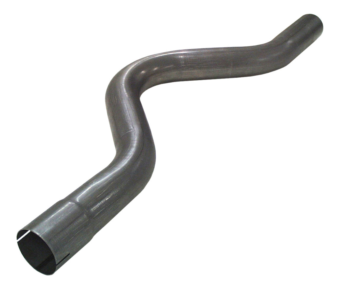 2.5" 900mm Achsrohrbogen mit Muffe aluminierter Stahl