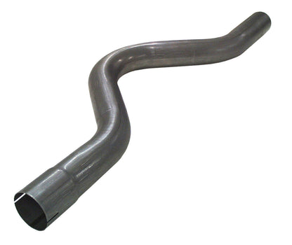 2.5" 900mm Achsrohrbogen mit Muffe aluminierter Stahl