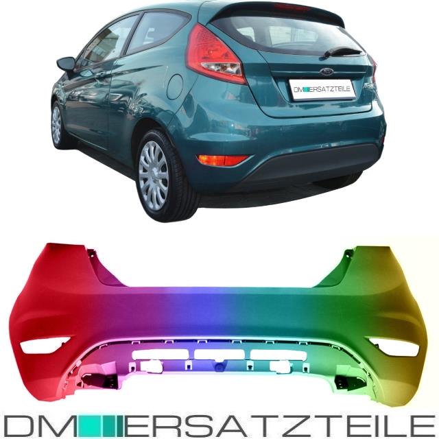 SET Ford Fiesta MK VI Stoßstange hinten LACKIERT ohne PDC Bj 2008-2017