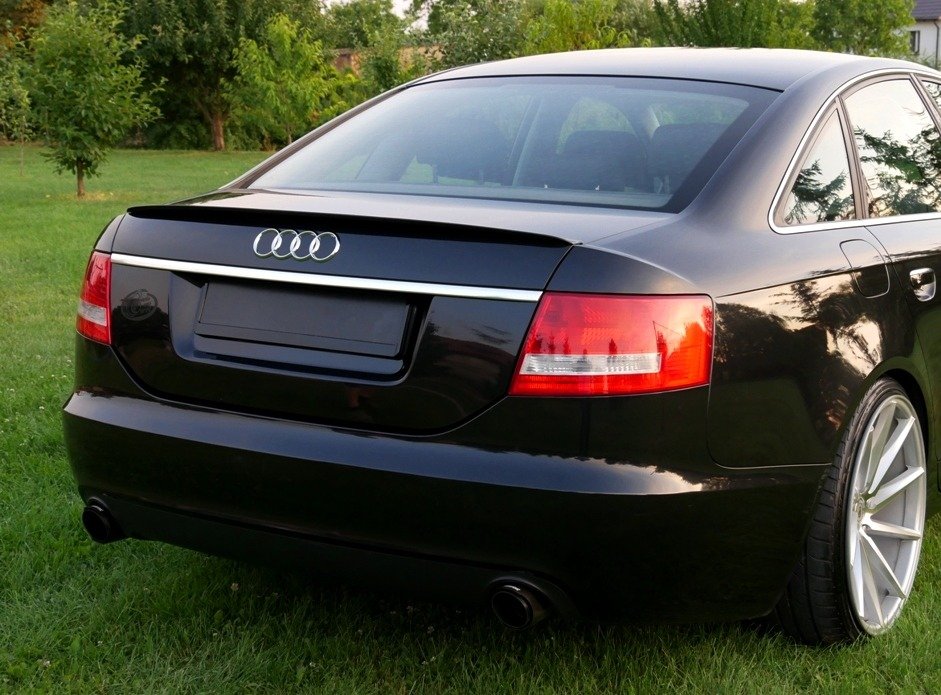 Spoiler CAP für Audi A6 S-line C6 Limousine Carbon Look