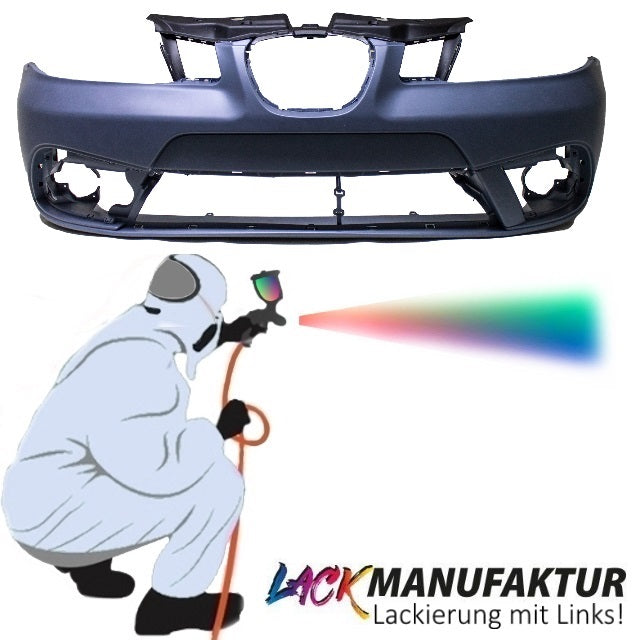 Set LACKIERT Seat Ibiza IV 6L Stoßstange vorne + Gitterset  + Nebelscheinwerfer 02-08