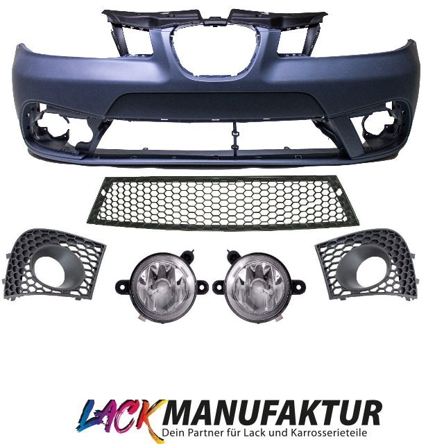 Set LACKIERT Seat Ibiza IV 6L Stoßstange vorne + Gitterset  + Nebelscheinwerfer 02-08