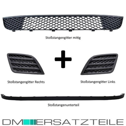 Set Ford Fiesta V 5 JB JH Stoßstange vorne LACKIERT Bj 05-08 + Stoßstangengitter komplett mit Spoilerlippe