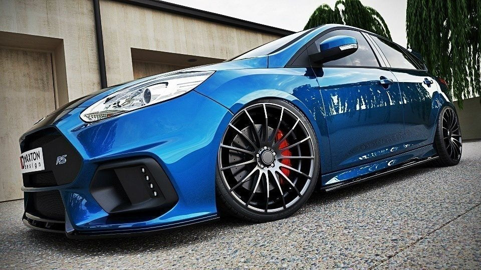 Seitenschweller Ansatz für Ford Focus ST / ST-Line Mk3 / Mk3 FL Hatchback / Kombi schwarz Hochglanz