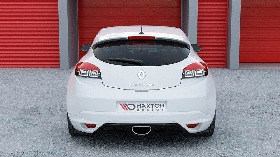 Heck Ansatz Flaps Diffusor für RENAULT MEGANE 3 RS schwarz Hochglanz