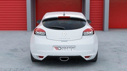 Heck Ansatz Flaps Diffusor für RENAULT MEGANE 3 RS schwarz Hochglanz