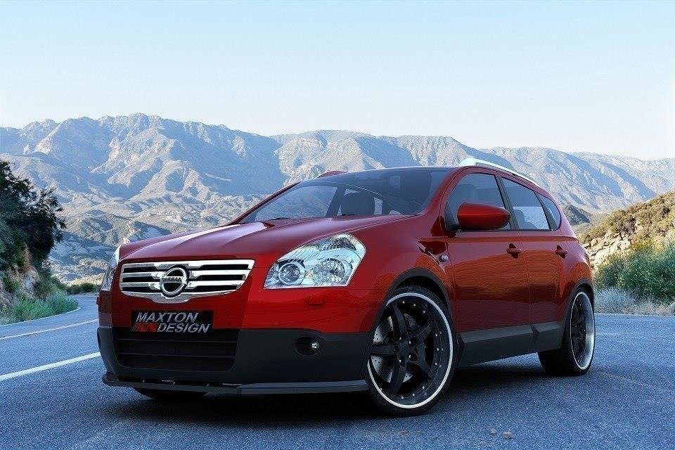 Front Ansatz für NISSAN QASHQAI vor Facelift schwarz matt