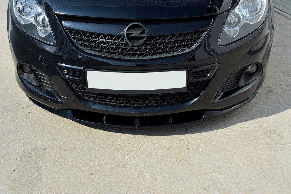 Front Ansatz für OPEL CORSA D NÜRBURG (FÜR OPC / VXR STOßSTANGE) Carbon Look