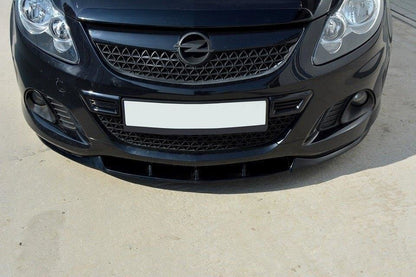 Front Ansatz für OPEL CORSA D NÜRBURG (FÜR OPC / VXR STOßSTANGE) Carbon Look