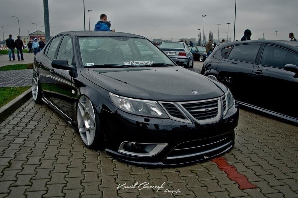 Front Ansatz für SAAB 9-3 TURBO X schwarz Hochglanz