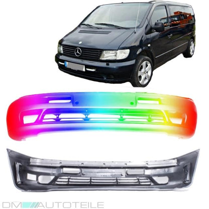 Set LACKIERT Mercedes Viano/Vito Stoßstange vorne Bj 95-03 oberes Teil