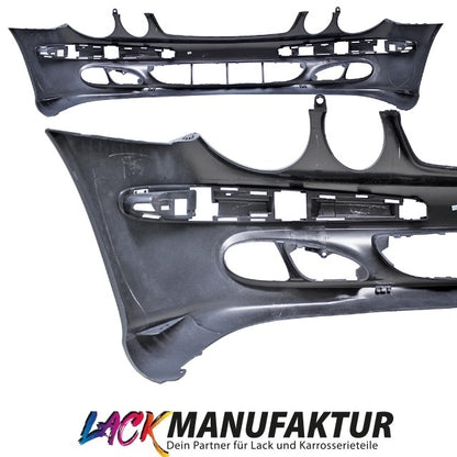 Set Lackiert Mercedes E-Klasse W211-S211 Frontstoßstange Bj 02-06 kein Xenon für Classic-Elegance