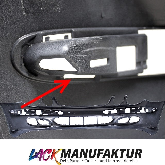 Set Lackiert Mercedes E-Klasse W211-S211 Frontstoßstange Bj 02-06 kein Xenon für Classic-Elegance