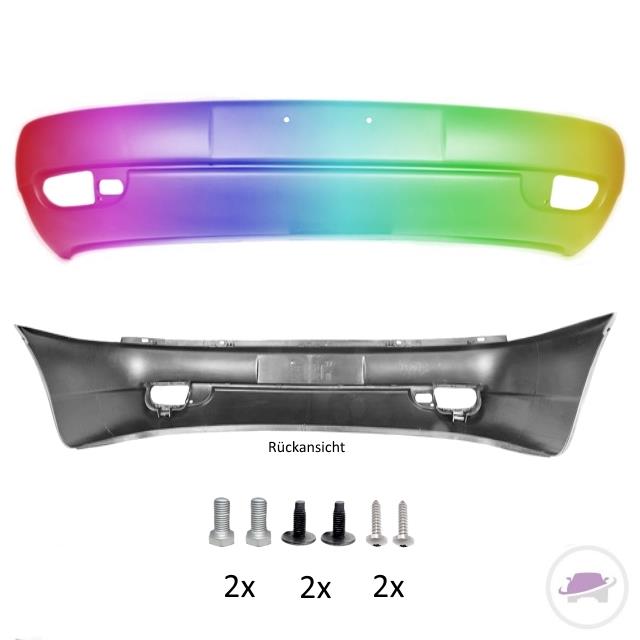 für VW T4  GP 96-03 Caravelle Stoßstange vorne LACKIERT+ Montagematerial 6 tlg.