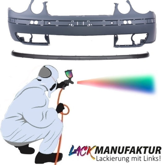 für VW Polo 9N 2001-2005 Stoßstange vorne LACKIERT+ Zubehör Set EU WARE+Garantie