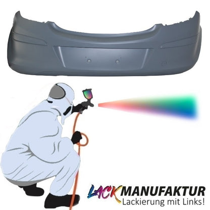 SET Opel Corsa D Stoßstange hinten LACKIERT ohne PDC nur für 3-türer 2006-2014 Wunschfarbe